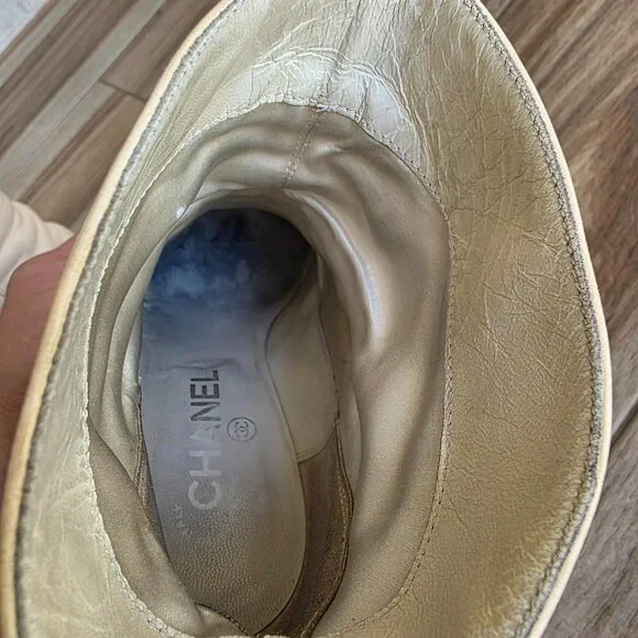 Chanel Blizzard Black&White Knee High Boots Retail $1500 37C - Picture 15 of 16